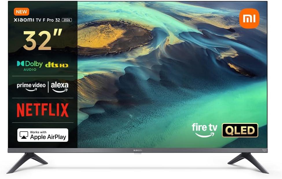 Product image of XIAOMI TV F Pro 32, 32 Inch (81 cm), QLED, Smart TV, Fire TV, Dolby Audio™, DTS Virtual:X, DTS-HD, Alexa Voice Control, Works with Apple AirPlay