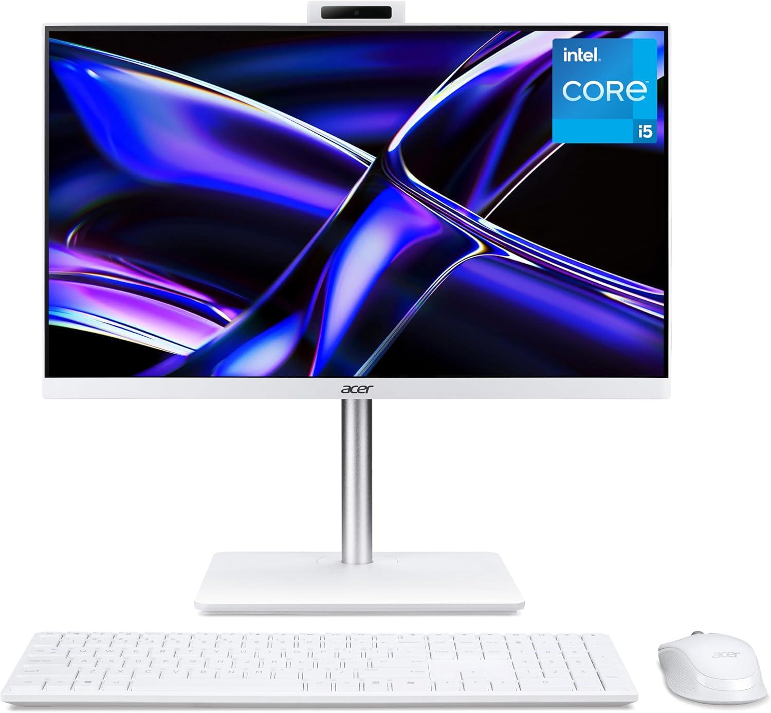 Product image of acer Aspire C27-1E All-in-One Desktop PC - Intel Core i5-13420H, 16GB, 1TB SSD, Integrated Graphics, 27" Full HD, Windows 11, White
