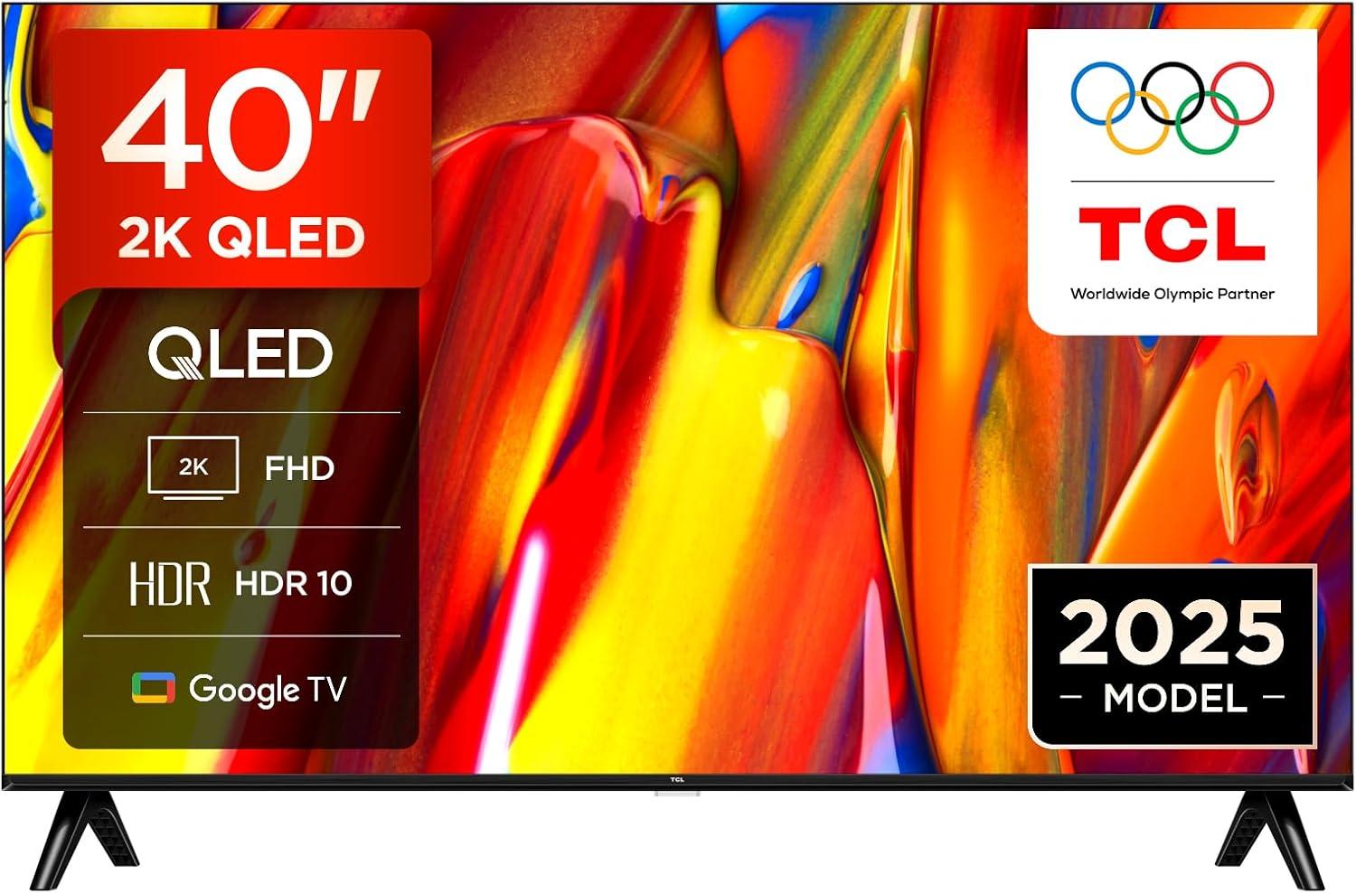 Product image of TCL 40V5C-UK 40Inch Full HD Smart QLED Direct LED TV with Android TV​ & HDR - Compatible with Google Cast & Google Home, Slim Design
